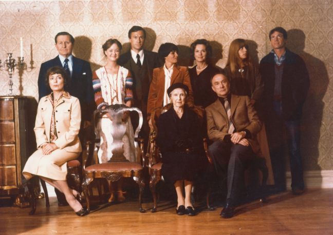 Familienfoto mit leerem Platz