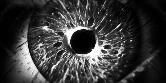 Pupille in Nahaufnahme (Filmstill Black Hole)