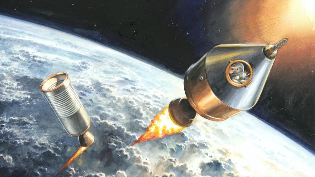 Armstrong auf dem Weg zum Mond