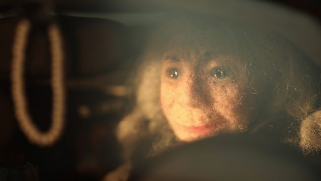 Mutter im Auto, Frontalaufnahme