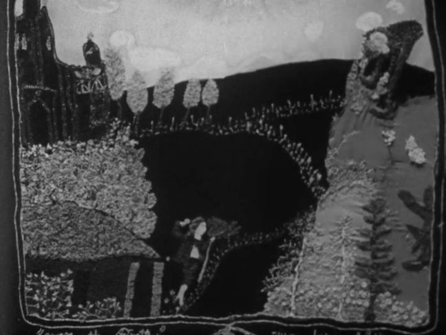 Landschaftsstickerei von Anna Casparsson