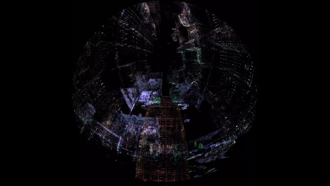 Urbane Landschaft aus Pixeln