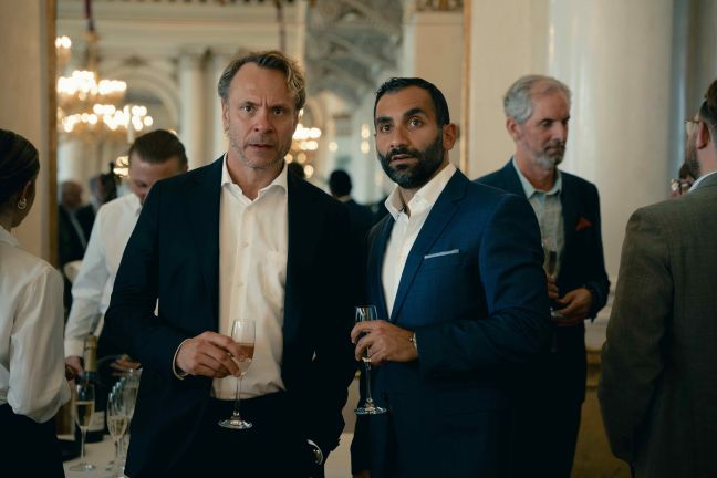 Sasha und Kalle bei einem Empfang