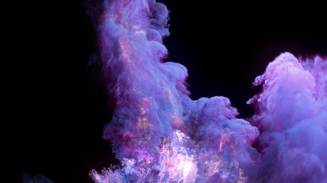 pinke Glitzerwolke