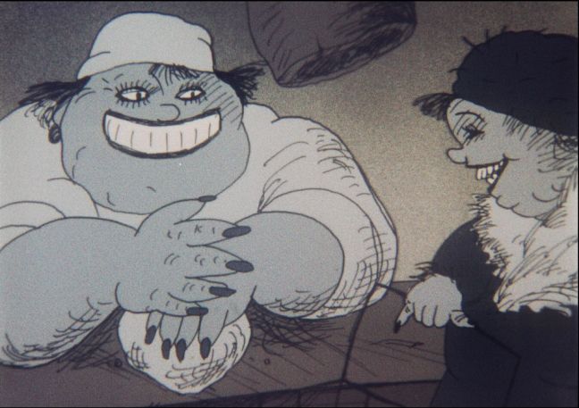 Zwei Frauen lachen sich mit breitem Grinsen an