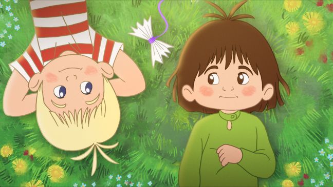 Lotte & Totte liegen auf dem Grass