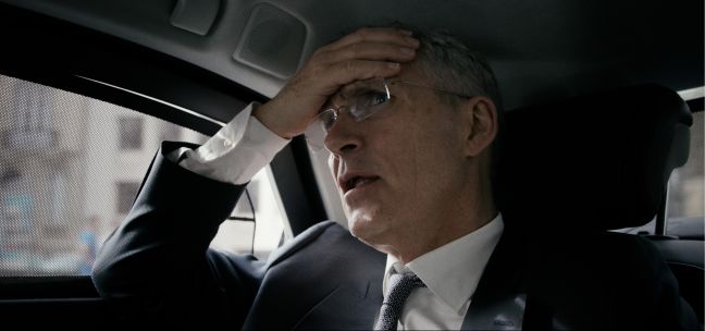 Jens Stoltenberg im Auto
