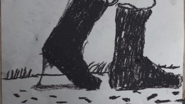 Nahaufnahme von Stiefeln