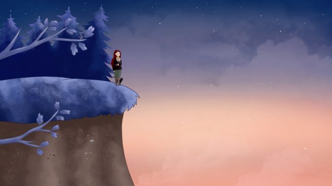 Nuupu und die schwarze Katze am Felsenrand