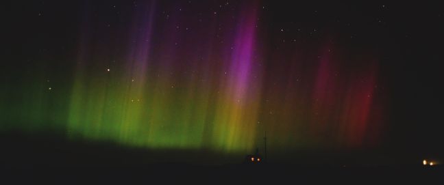 Polarlichter über der Vogelstation