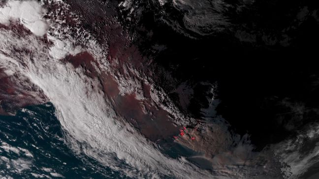 Waldbrand auf der Erdkugel