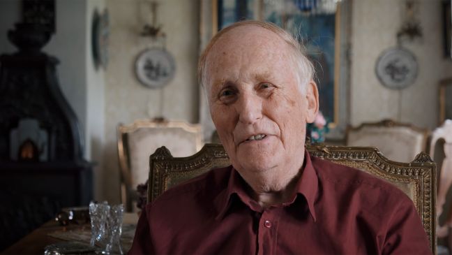 Haakon Mehren auf seinem Landgut in Skanland (Nord-Norwegen)