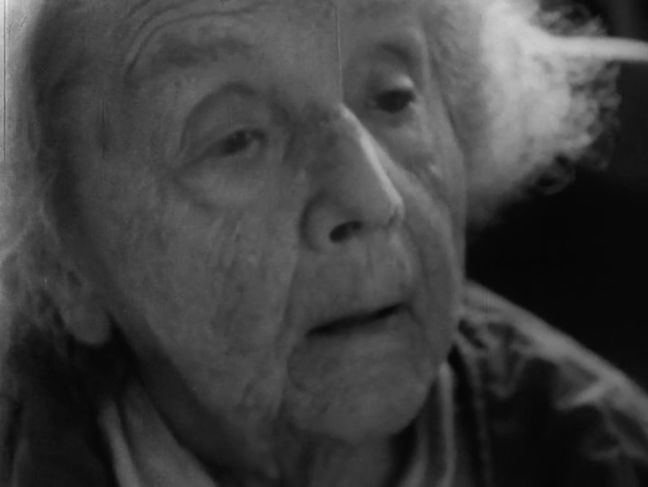 Anna Casparssons Gesicht in Nahaufnahme