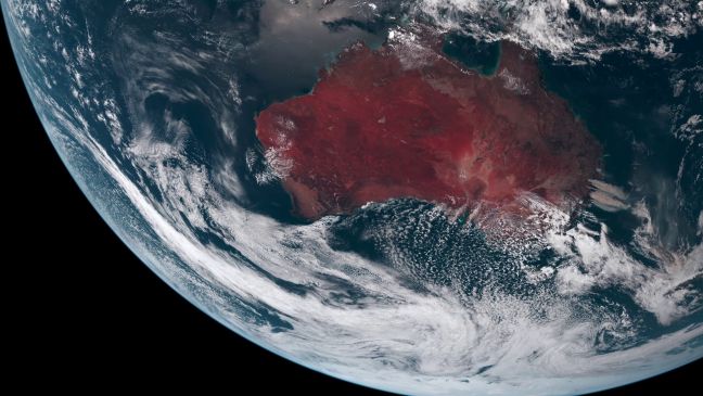 Aus dem All die Erde mit Australien