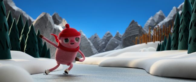 Schlittschuhfahren auf dem See