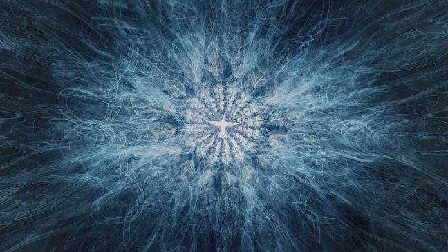 Vogel inmitten  von Wellenbewegungen