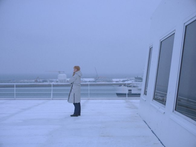 Kaisa auf dem  Schiffdeck